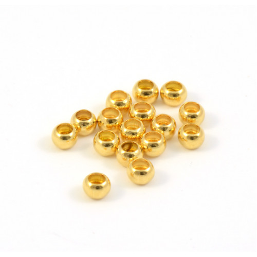 2,5MM GOLD PLATED CRIMP BEADS